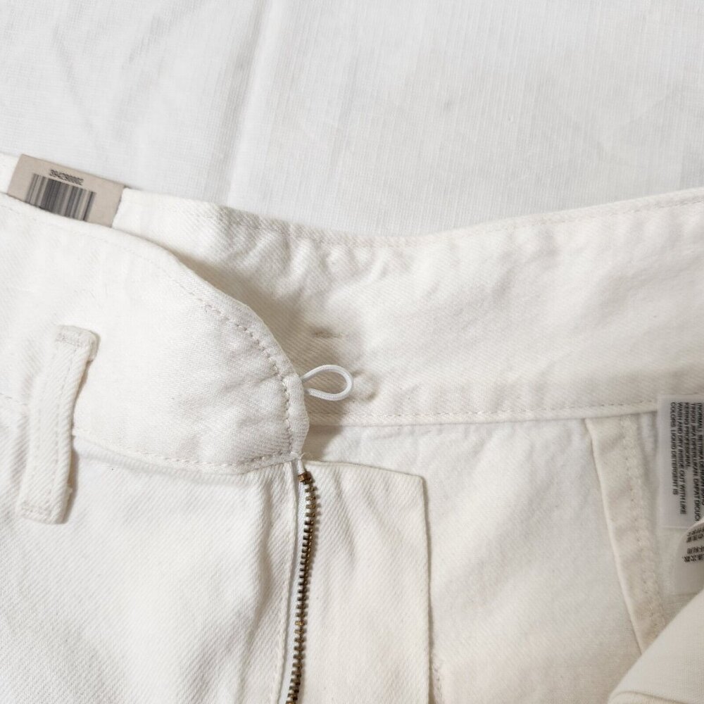 Womens Levi’s Mom Cotton Shorts Size 32 White High Rise A-Line Relaxed (CJ8) - Picture 11 of 12